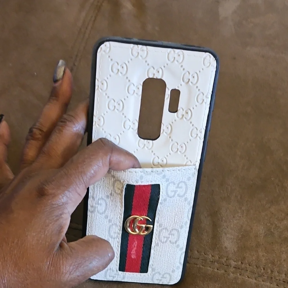 Samsung White and Red Designer Phone Case